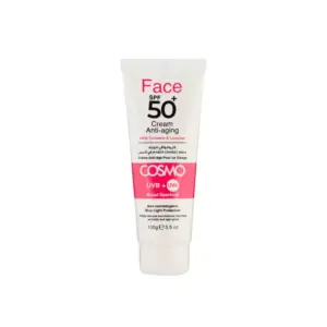 Cosmo Cosmetics Cosmo SPF 50 Plus Anti Aging Face Sunscreen Cream, 100g, Water Resistant, CSF-SPF50-100
