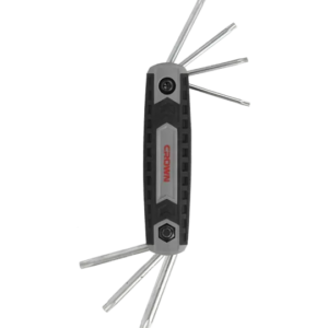 Crown Professional Crown 8pcs Foldable Torx Key Set Compact CR‑V Steel Chrome Plated CPHOF‑TMAX08