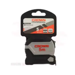 Crown Professional Crown Measurement Steel Tape 5m × 25mm Pocket Clip Comfort Grip CPHMT‑AM0525