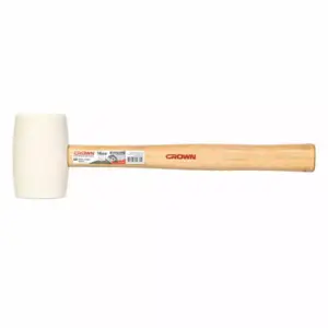Crown Professional Crown Rubber Mallet White Head Wooden Handle 16 oz CPHHR‑WHA16