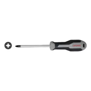 Crown Professional Crown Pozidriv Screwdriver Ergonomic Handle PZ2 × 38 mm CPHDS‑APZ203