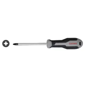 Crown Professional Crown Pozidriv Screwdriver Ergonomic Handle PZ2 × 100 mm CPHDS‑APZ210