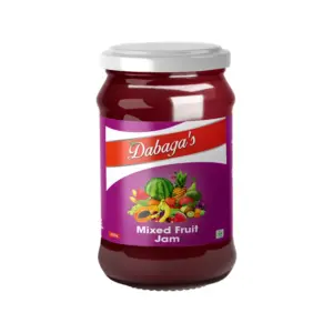 Dabaga's Mixed Fruit Jam 400gm Glass Jar (Pack of 12pcs)