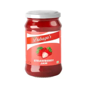 Dabaga's Strawberry Jam 400g, High Quality & Natural Ingredients, Intense Flavor, Versatile Use FGD-JAM-08 (Pack of 12pcs)