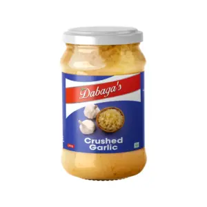 Dabaga's Crushed Garlic 300gm Glass Jar Pack of 12pcs