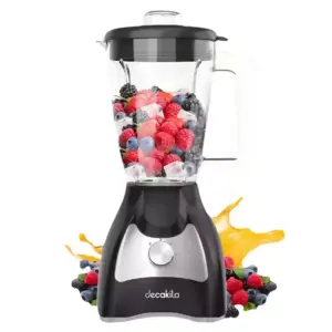 Decakila Blender 1.5l Plastic Jug with Stainless Steel Blades 500w Kejb043b Two speeds with pulse function Plastic jug Non-slip design