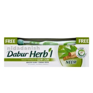 Dabur Herbal Toothpaste Gum Care 150g with Brush Neem