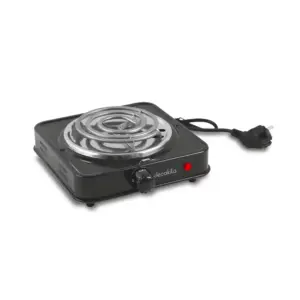 Decakila Coil Plate Single 1000W One Burner Plate 5 Heat Setting Stainless Burner Cap Light Indicator - Auto-Thermostat Control KECC001B