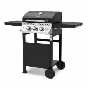 Decakila Gas BBQ Grill with Side Burner, Piezo Ignition & Thermometer – 2 Main Burners + Side Burner Kmgs026m