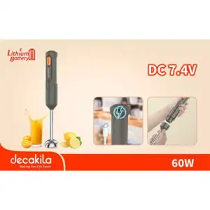 Decakila Hand Blender Cordless with Stainless Steel Blade 60w Kmjb037g sus shaft blend rod having function for mixing juice or sauce