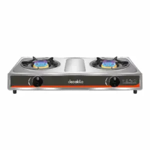 Decakila  Gas Cooker 2 Burner 2.7kW x 2 Stainless Steel Even Heating Kmgs040m