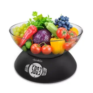 Decakila Kitchen Scale Electronic 5kg Capacity Plastic Kmtt012b auto power off with show low voltage numerical value auto power off