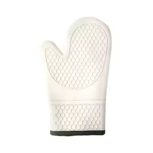 Decakila Silicone FDA Oven Mitts Thickened Oven Gloves 500°F / 250°C Heat Resistance Linen Thermal Insulation Silicone Oven Mitts Thick for Safe Cooking, Baking KMTT056W