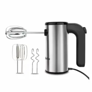Decakila Hand Mixer 5 Speed with Eject Function 200w Kemx009m stainless steel beaters and hooks with storage for egg beaters with speed control