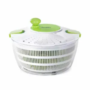 Decakila Colander Salad Spinner 4l Transparent Plastic Bowl Kmtt088w wash and spin dry salad greens, fruits and vegetables can be sepatated for easy use and cleaning