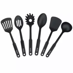 Decakila Spoon Set 6 Pcs Slotted Spoon Solid Spoon Ladle Pasta Server Slotted Turner Spatula Kmtt045b