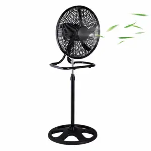 Decakila Stand Fan 18' 60W 3in1 Industrial Fan Wall Fan & Table Fan 5 Wings Span Height Adjustable Plastic Grill PP Blade KEFC008B