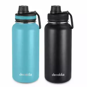 Decakila Vacuum Bottle 900ml x 2 Bottle BPA Free Water Bottle Reusable Insulated Stainless Steel Kmtt027b
