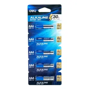 Deli Stationery Deli Alkaline Battery AAA, Mercury-Free, Long Lasting Power, Pack of 5 E18511