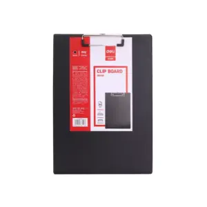 Deli Stationery Deli Clipboard A4 Black High Quality Plastic Coating with Low Profile Clip, Wear Resistant Material E38153B
