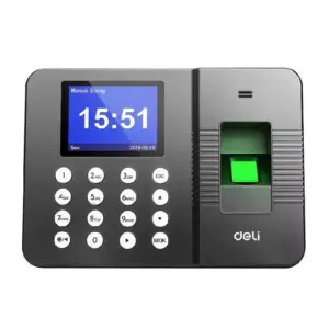 Deli Stationery Deli Attendance Machine with 1000 Fingerprints, LCD Display, Silver E3960