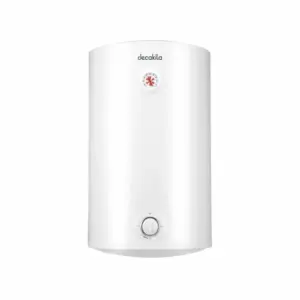 Decakila Water Heater 50l Electric with Storage Vertical Installation 1500w Kewh008w spcc metal body 316l heating element multifunctional safety valve longer life tank