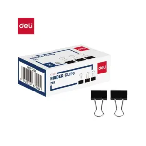 Deli Stationery Deli Effortless Binder Clip 15mm Pack of 12 Z66