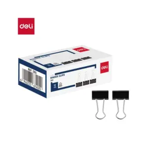 Deli Stationery Deli Effortless Binder Clip 19mm Pack of 12 Z65