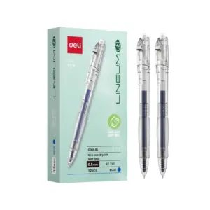 Deli Stationery Deli Gel Pen Bullet Tip 0.5mm, Blue Pack of 12 G08-BL