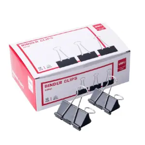 Deli Stationery Deli Effortless Binder Clip 51mm Pack of 12 E38561