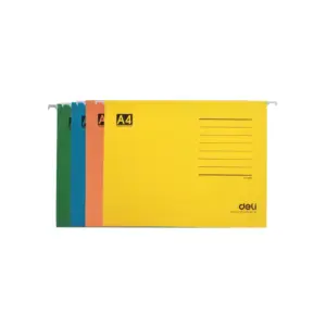 Deli Stationery Deli Hanging Folder File A4 Made from Durable 210gsm Paper for Long-lasting use, Steel Hanging Wire, Reinforced Top Edges E5468