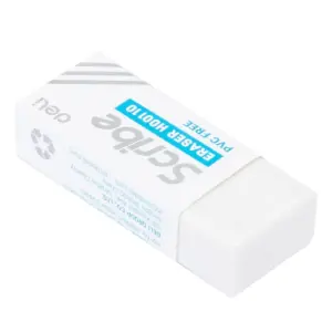 Deli Stationery Deli Eraser PVC-Free White 54x20x10mm Pack of 6 EH00210