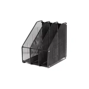Deli Stationery Deli Magazine Container Mesh Metal Multi-Functional with 3 Compartments E9197