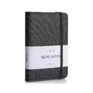Deli Stationery Deli Hardcover Notebook A7, 96 Sheets, Compact Design, Black/Grey/Pink 22235