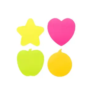 Deli Stationery Deli Fancy Sticky Notes 76mm x 76mm 20 Sheets, Yellow/Pink/Green/Orange, Pack of 5 EA03202