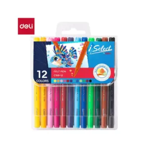 Deli Stationery Deli Felt Pen 12 colors C169-12
