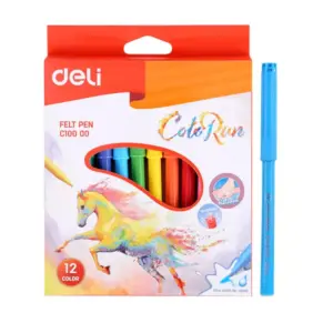 Deli Stationery Deli Felt Pen 12 Colors EC10000