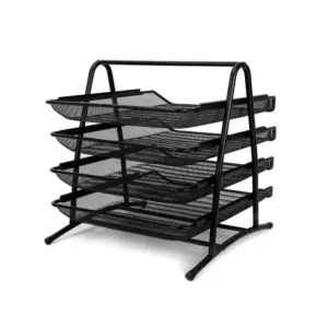 Deli Stationery Deli Mesh File Tray 4-Tier Black E9184