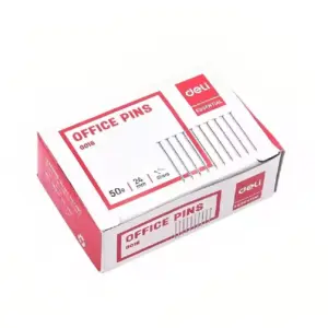 Deli Stationery Deli Office Pins 24mm, Metal, Pack of 5  E0016