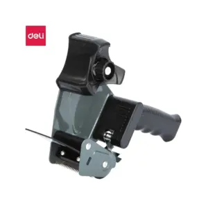Deli Stationery Deli Packing Tape Dispenser 233*65*159mm Smooth Tape Roller and Sharp Blade, Optimized Tape Positioning, Heavy Duty Pistol Grip, Ergonomic Handle 804