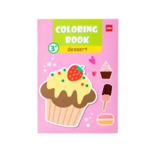 Deli Stationery Deli Saddle nail picture book Coloring book (148mm * 210mm-8 sheets) (mixed) N068 (Packs of 3)