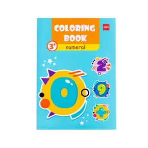 Deli Stationery Deli Saddle nail picture book Coloring book (148mm * 210mm-8 sheets) (mixed) N069 (Packs of 3)