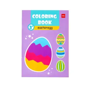 Deli Stationery Deli Saddle nail picture book Coloring book (148mm * 210mm-8 sheets) (mixed) N070 (Packs of 3)
