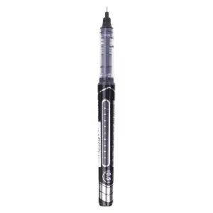 Deli Stationery Deli Roller Pen Bullet Tip 0.5mm Smooth Writing, Non-toxic, Constructed of ABS, AS and PC Material, Convenient Low Ink Indicator on Barrel Black EQ20220
