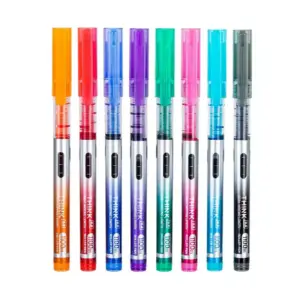Deli Stationery Deli Roller Pen Needle Tip 0.5mm, Assorted Colours EQ300-8C