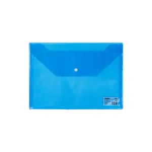 Deli Stationery Deli Office Folder File A4 Blue Made from High Quality Material, Equipped with a Secure Closure Mechanism, Waterproof and Fine to Roll Up EF10432