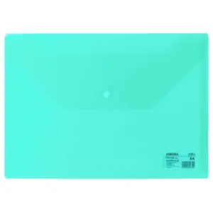 Deli Stationery Deli Office Folder File A4 Green Made from High Quality Material, Equipped with a Secure Closure Mechanism, Waterproof and Fine to Roll Up EF10452