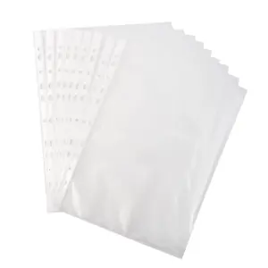 Deli Stationery Deli Sheet Protector A4 35 Microns Reinforced Binding Edge, Top loading style document insertion EF20502