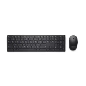 Dell Wireless Keyboard and Mouse Set with 2.4 GHz Wireless Connection, 12 Programmable Keys, and Sleek Black Design KM5221W