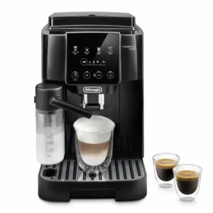 Delonghi De'Longhi Magnifica Start Fully Automatic Bean to Cup Coffee Machine with 4 One-Touch Recipes, Soft-Touch Control Panel, Auto Milk, 1450W, Black ECAM220.60.B